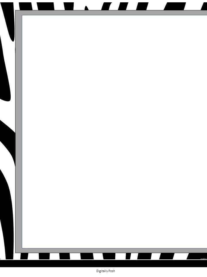 Printable Zebra Print Stationery | Fine Stationery | Letter Writing Stationery | Printable Stationery | Writing Paper | Instant Download