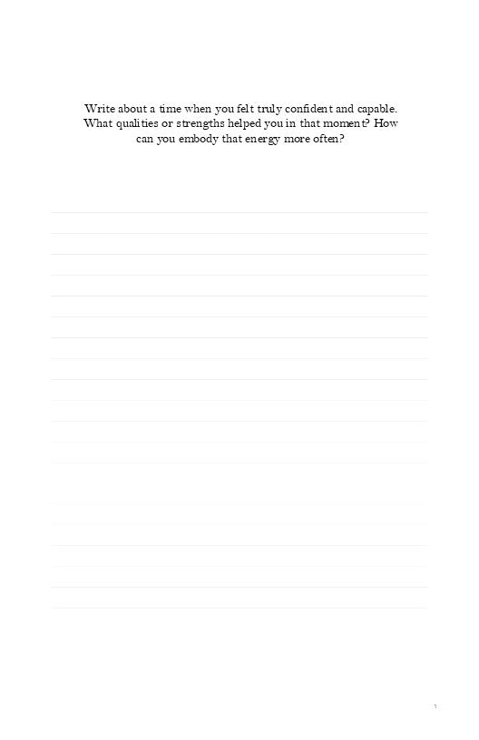 Affirmation Journal w/prompts - I am, I will, I can