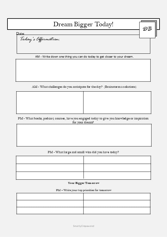 Dream Bigger Journal with Prompts