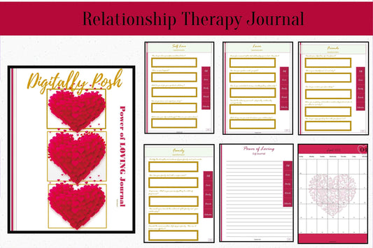Relationship Therapy Journal | Self Care Journal | Healthy Relationship | Therapy Journal | Communication Workbook