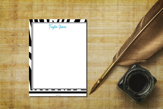 Printable Zebra Print Stationery | Fine Stationery | Letter Writing Stationery | Printable Stationery | Writing Paper | Instant Download