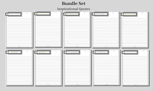 Printable Lined Paper | Cute Printable Notebook Paper | Lined Sheet Printable | Letter Writing Stationery | Bundle of 10 Digital Lined Paper