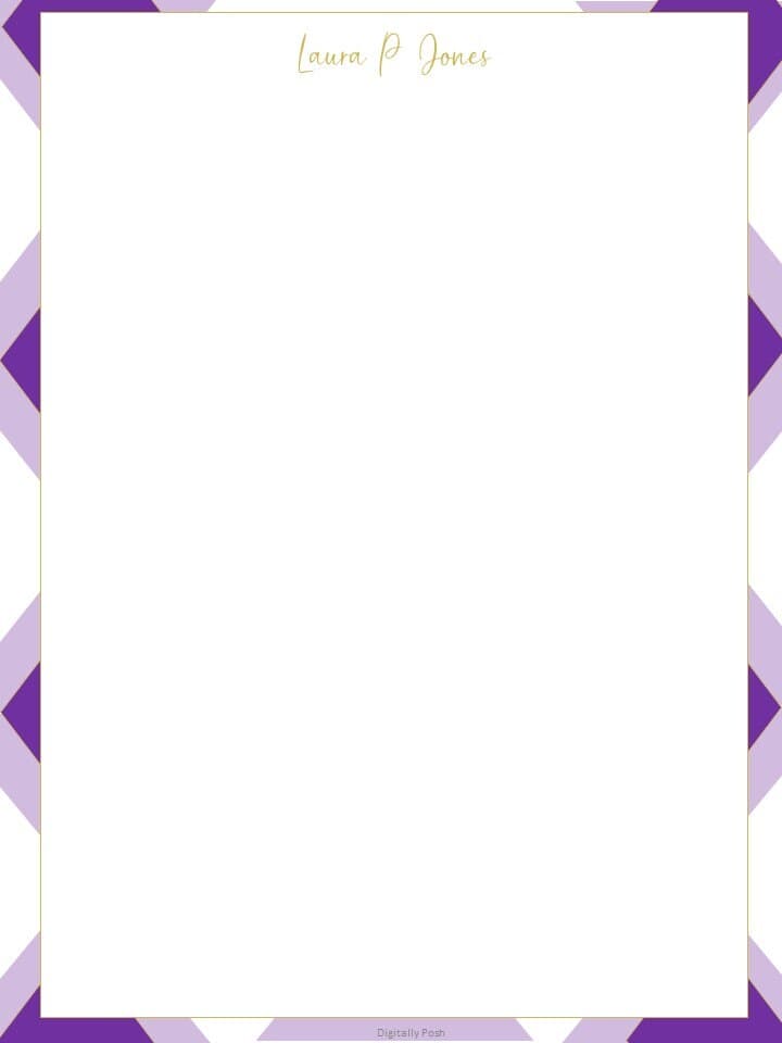 Printable Paper | Printable Stationery | Writing Letter | Fine Stationery | Journal Notebook Paper | Digital Download Stationery